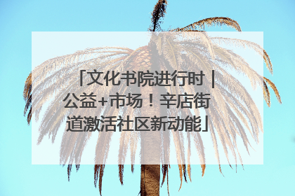 文化书院进行时｜公益+市场！辛店街道激活社区新动能