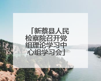 新蔡县人民检察院召开党组理论学习中心组学习会