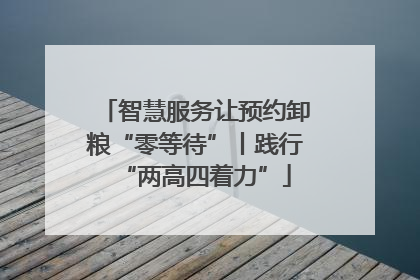 智慧服务让预约卸粮“零等待”丨践行“两高四着力”