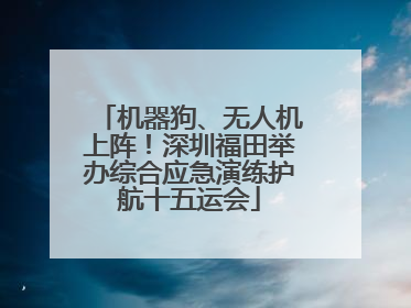机器狗、无人机上阵！深圳福田举办综合应急演练护航十五运会