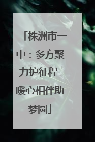 株洲市一中：多方聚力护征程 暖心相伴助梦圆