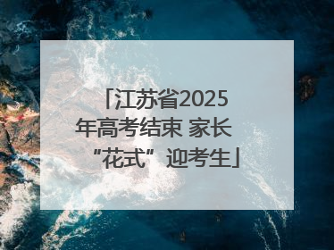江苏省2025年高考结束 家长“花式”迎考生