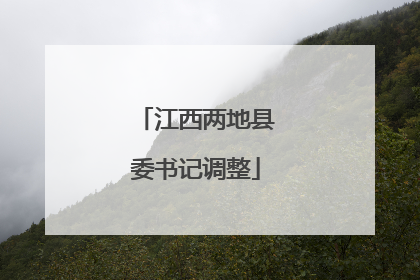 江西两地县委书记调整