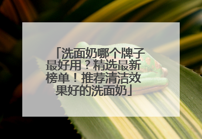 洗面奶哪个牌子最好用？精选最新榜单！推荐清洁效果好的洗面奶