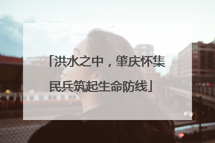 洪水之中，肇庆怀集民兵筑起生命防线