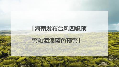 海南发布台风四级预警和海浪蓝色预警