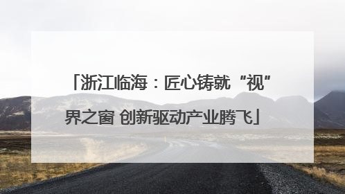 浙江临海：匠心铸就“视”界之窗 创新驱动产业腾飞