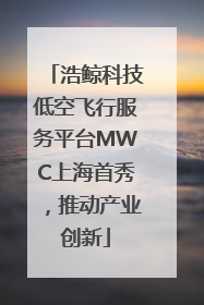 浩鲸科技低空飞行服务平台MWC上海首秀，推动产业创新