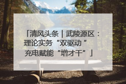 清风头条｜武陵源区：理论实务“双驱动 ” 充电赋能“增才干”