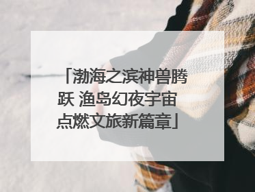渤海之滨神兽腾跃 渔岛幻夜宇宙点燃文旅新篇章
