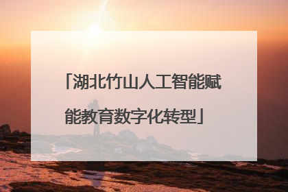 湖北竹山人工智能赋能教育数字化转型