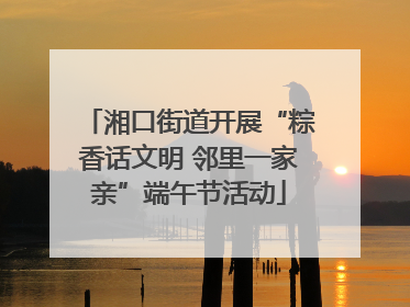 湘口街道开展“粽香话文明 邻里一家亲”端午节活动