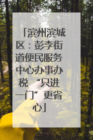 滨州滨城区：彭李街道便民服务中心办事办税 “只进一门”更省心