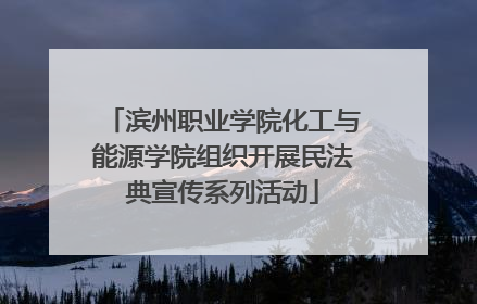 滨州职业学院化工与能源学院组织开展民法典宣传系列活动