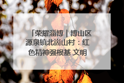 荣耀淄博｜博山区源泉镇北崮山村：红色精神强根基 文明新风润山乡