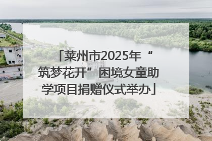 莱州市2025年“筑梦花开”困境女童助学项目捐赠仪式举办