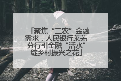 聚焦“三农”金融需求，人民银行莱芜分行引金融“活水”绽乡村振兴之花