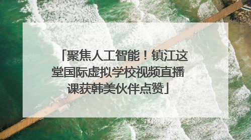 聚焦人工智能！镇江这堂国际虚拟学校视频直播课获韩美伙伴点赞