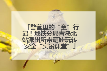 警营里的“童”行记！地铁分局青岛北站派出所带萌娃玩转安全“实景课堂”