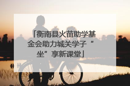 衡南县火苗助学基金会助力城关学子“坐”享新课堂
