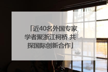 近40名外国专家学者聚浙江柯桥 共探国际创新合作