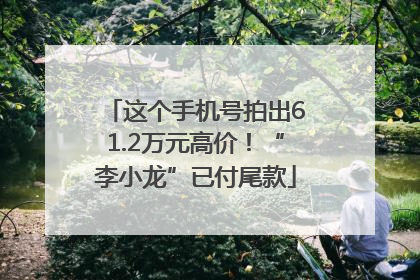 这个手机号拍出61.2万元高价！“李小龙”已付尾款