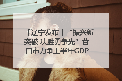 辽宁发布｜“振兴新突破 决胜勇争先”营口市力争上半年GDP增长6%左右