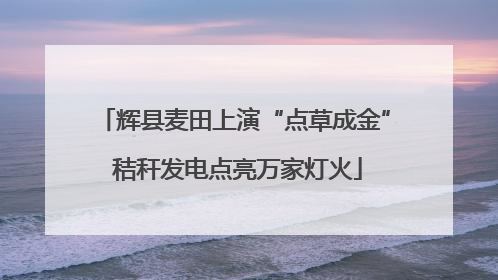 辉县麦田上演“点草成金” 秸秆发电点亮万家灯火