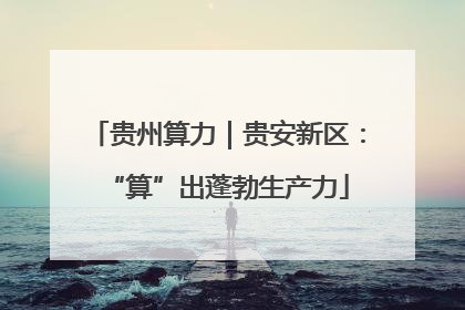 贵州算力｜贵安新区：“算”出蓬勃生产力
