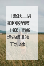 赵氏二胡和恒顺醋博！镇江市新增省级非遗工坊2家