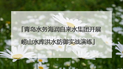 青岛水务海润自来水集团开展崂山水库洪水防御实战演练