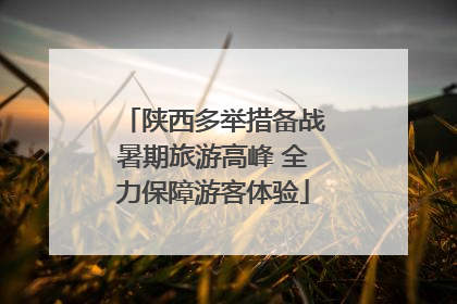陕西多举措备战暑期旅游高峰 全力保障游客体验