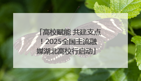 高校赋能 共建支点！2025全国主流融媒湖北高校行启动