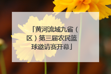 黄河流域九省（区）第三届农民篮球邀请赛开幕