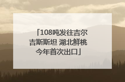 108吨发往吉尔吉斯斯坦 湖北鲜桃今年首次出口