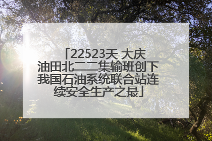 22523天 大庆油田北二二集输班创下我国石油系统联合站连续安全生产之最